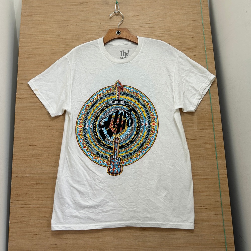 The Who North American Tour 2025 Graphic T-Shirt White Mens Medium 6042